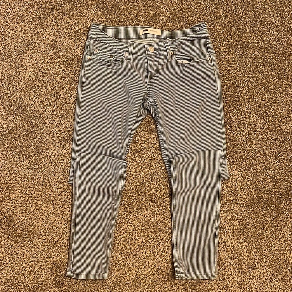 Levi’s 524 Pinstripe Skinny Jeans